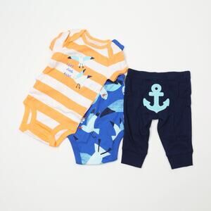 Carter's Baby Boys 3-Piece Bodysuits and Pants Set Multi Size 3M 1536